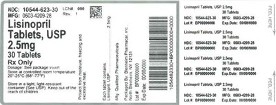 Label (Label Lisinopril Tabs 2 5mg Bpi(10544 623 30) Qualitest(0603 4209 28) Rev1   Copy)